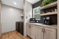 Coffee or cocktail bar with additional storage. Also a perfect butler's pantry.
