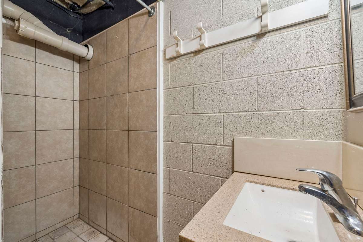 3/4 bath in basement.