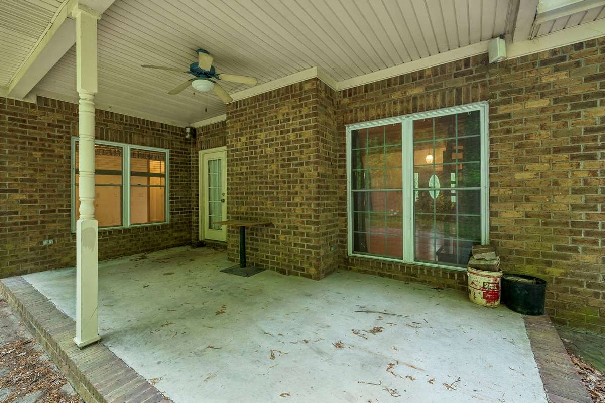 Covered back porch.