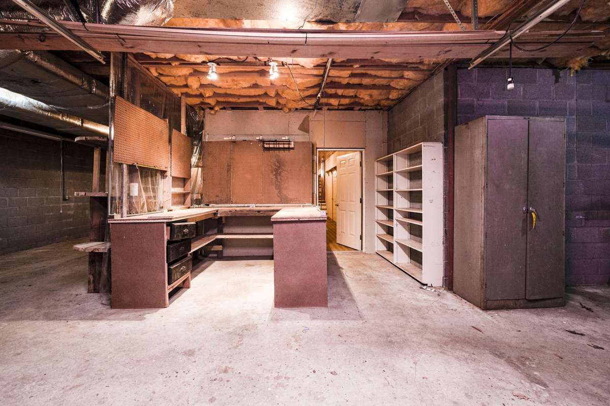 Workshop area of the basement.