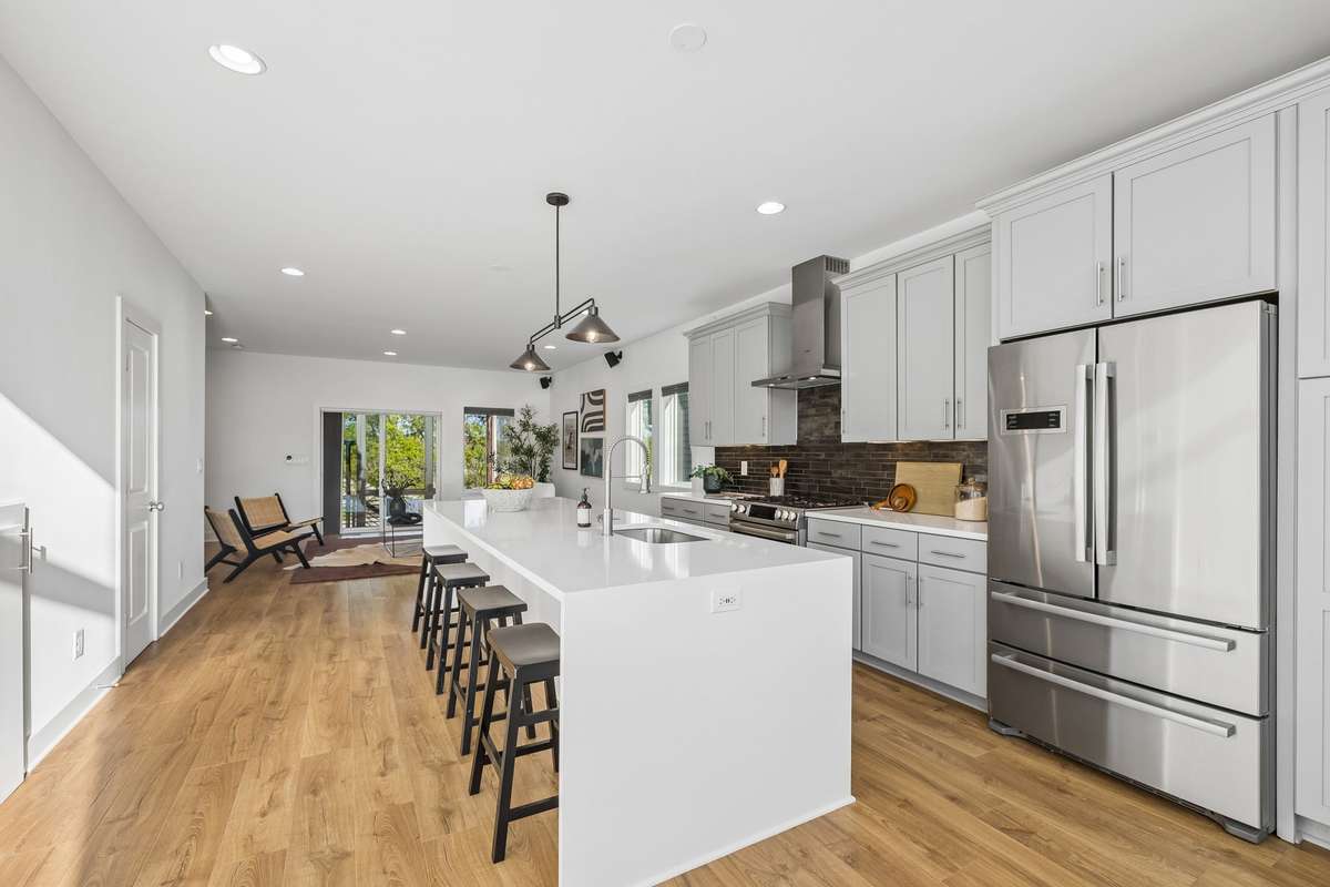 The spacious kitchen makes everyday living easier.