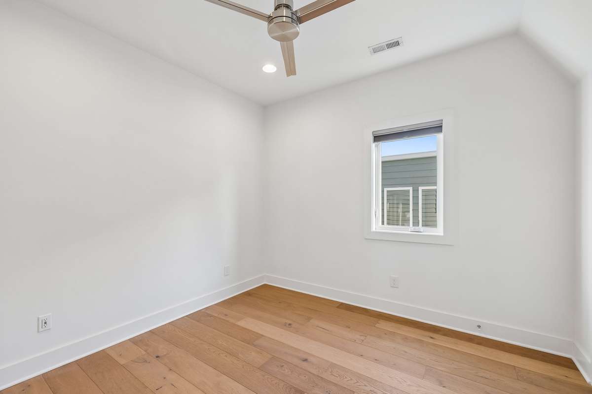 Two more comfortable bedrooms are located on the same level.