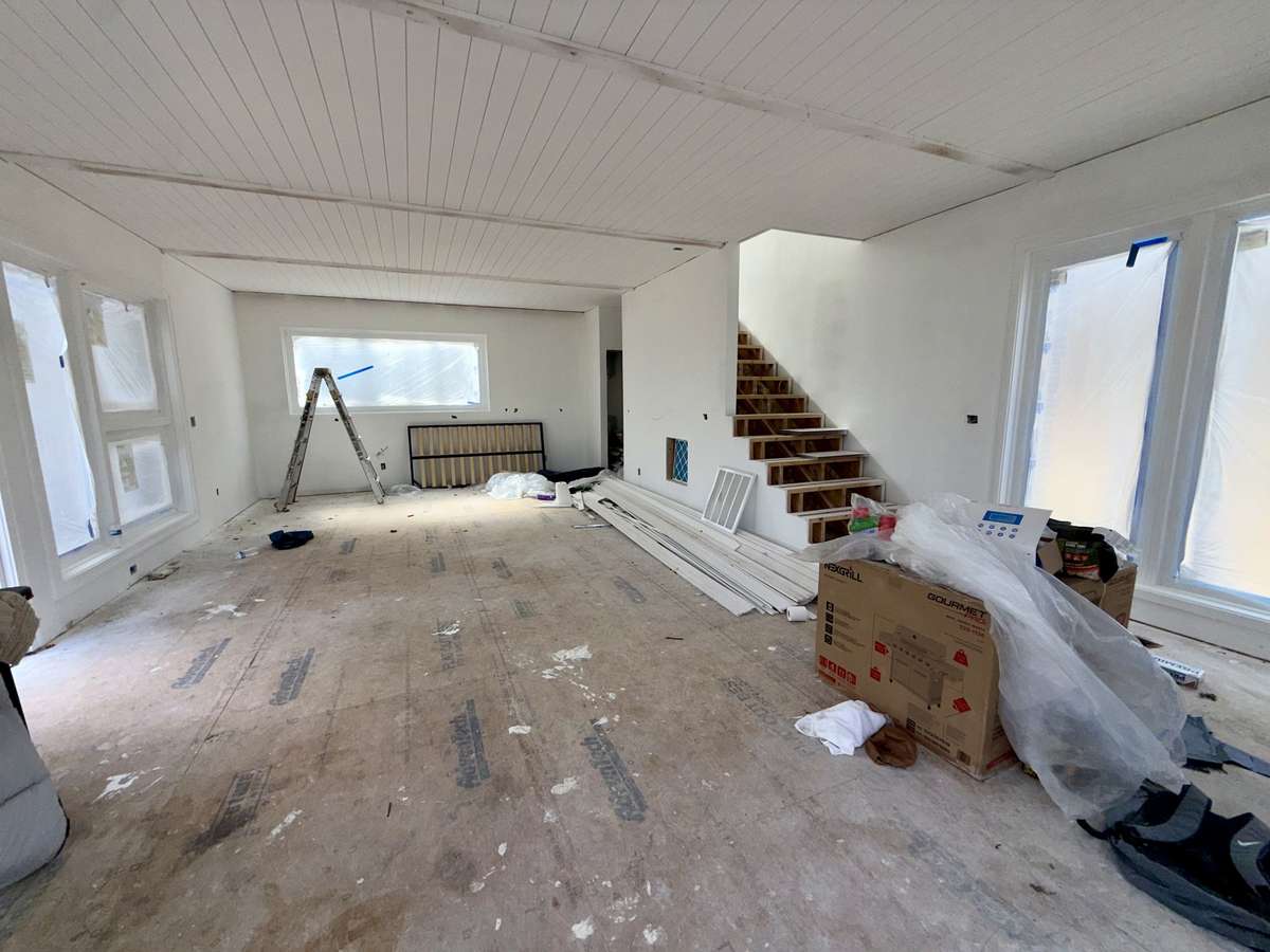 Open floor plan with plenty of space for a kitchen and living room.