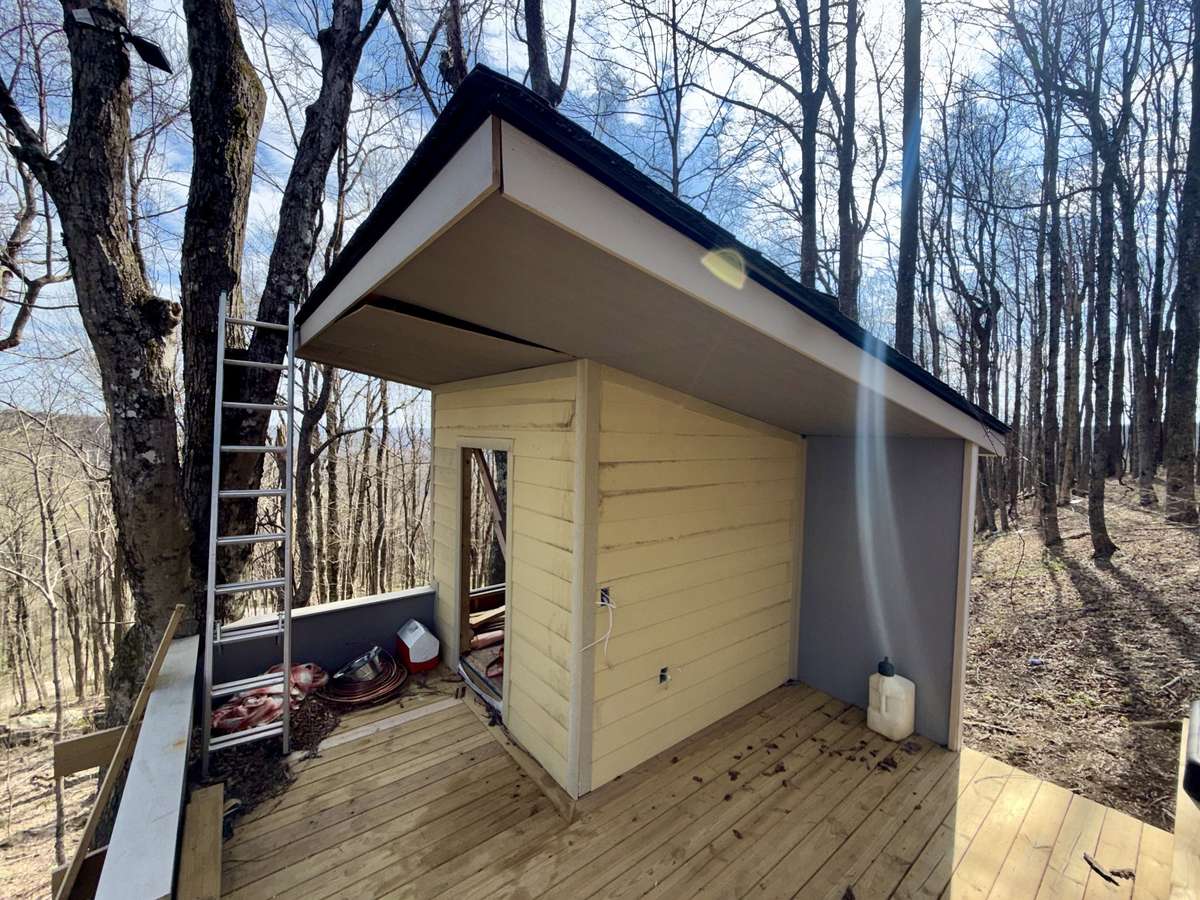 The sauna offers a private retreat just steps from your living space. (The sauna is almost complete - needs sealing and a door per the owner.)