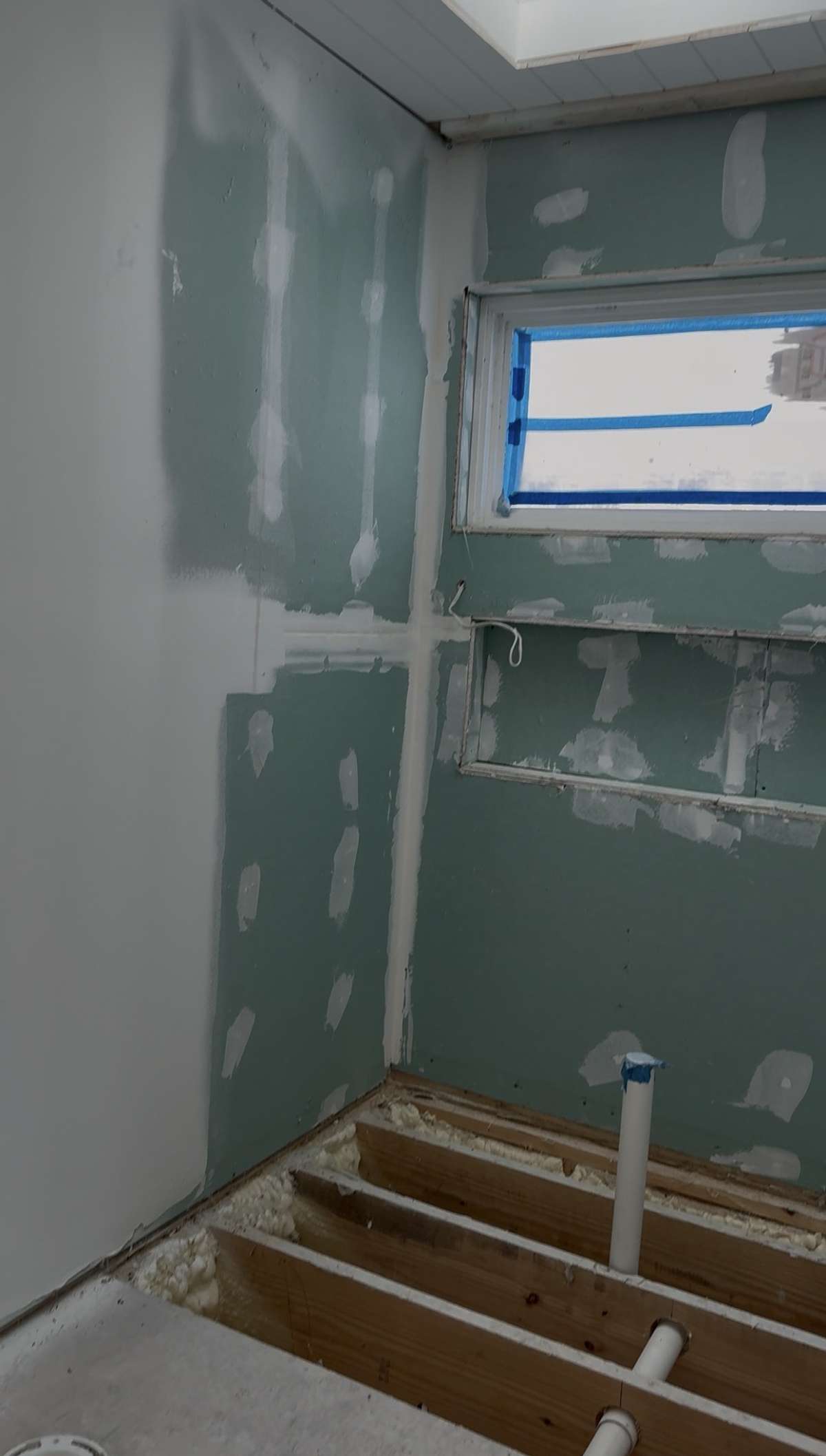 Second bath plumbed for shower, vanity and toilet.