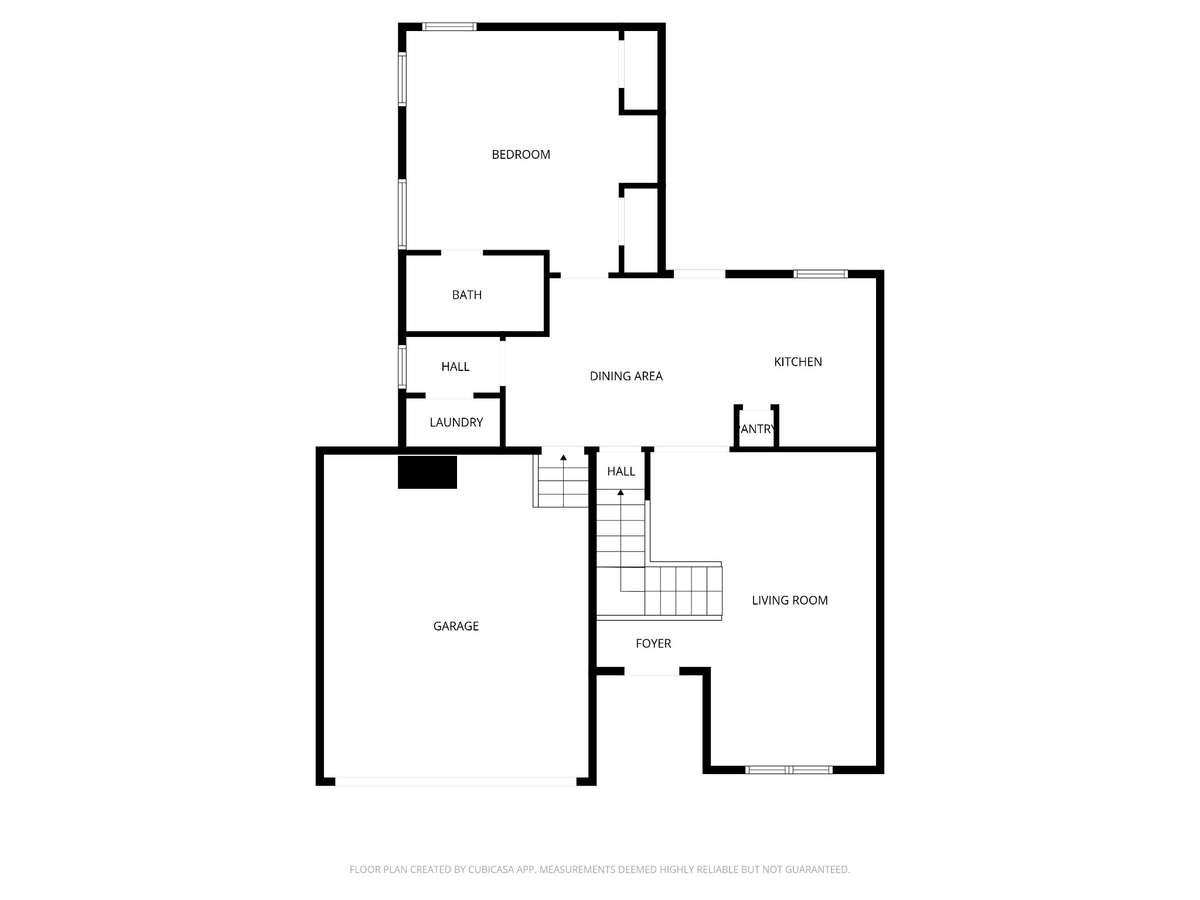 Main level floorplan of home