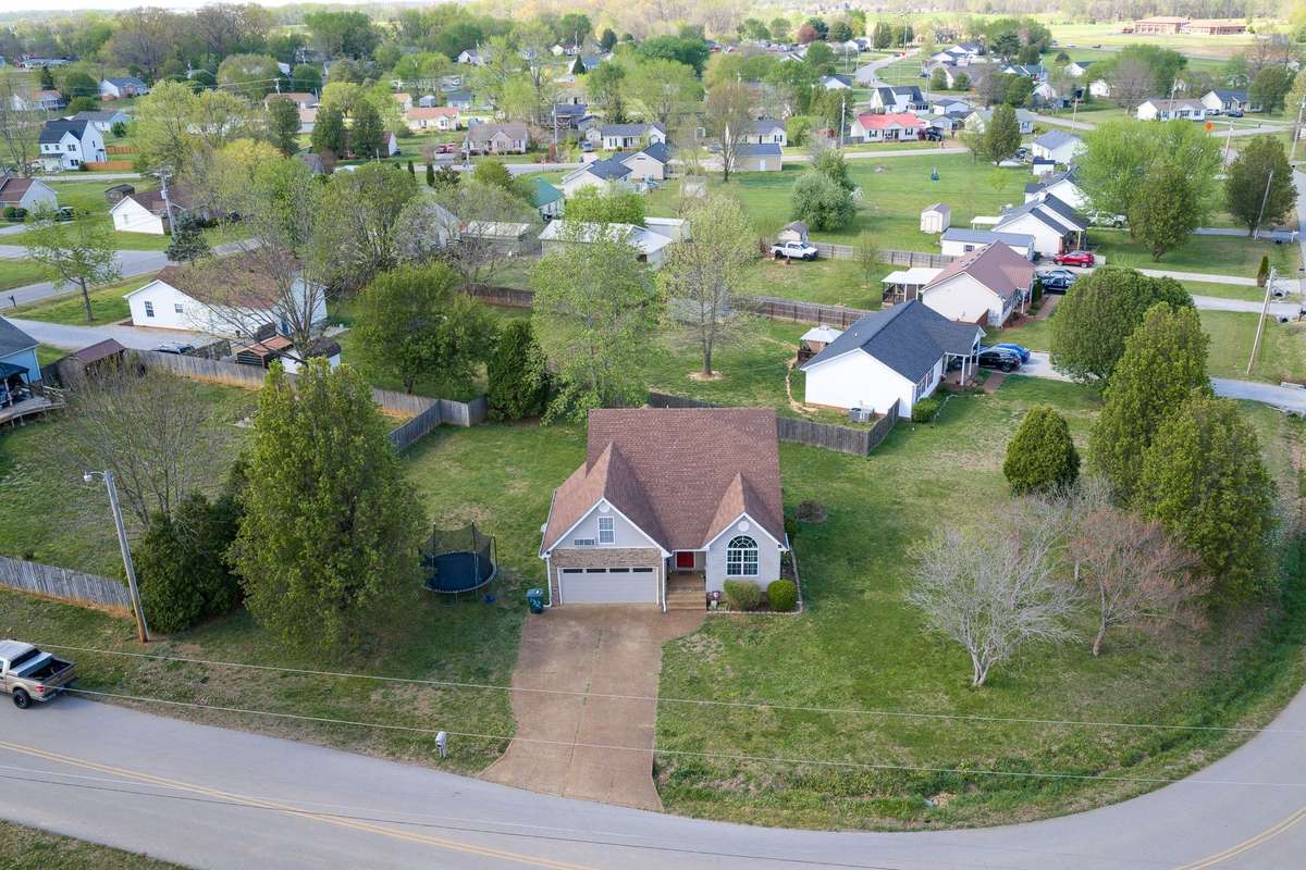 Aerial view from street.