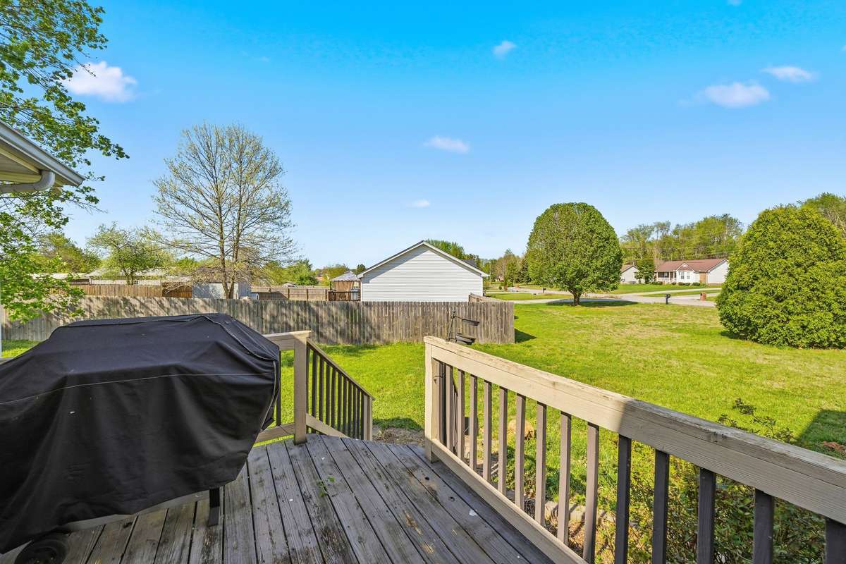 This home has a deck! Great for grilling out or having morning coffee!