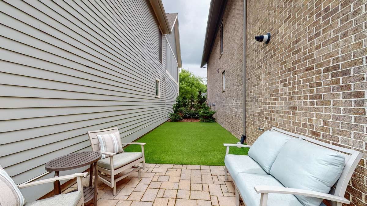Pet friendly, low maintenance turf in the courtyard