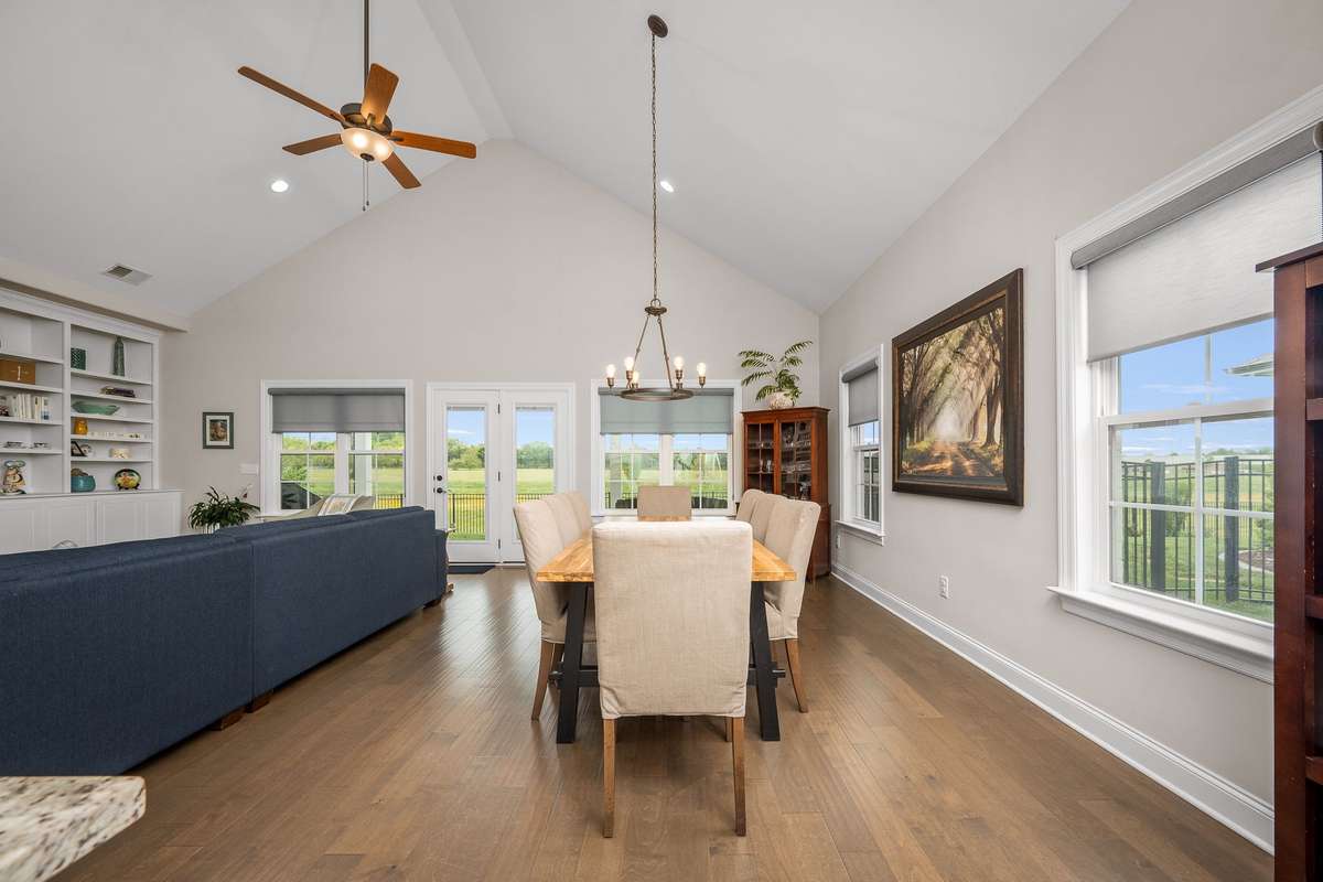 Dining space will accommodate a very large table for everyday meals or larger holiday celebrations.