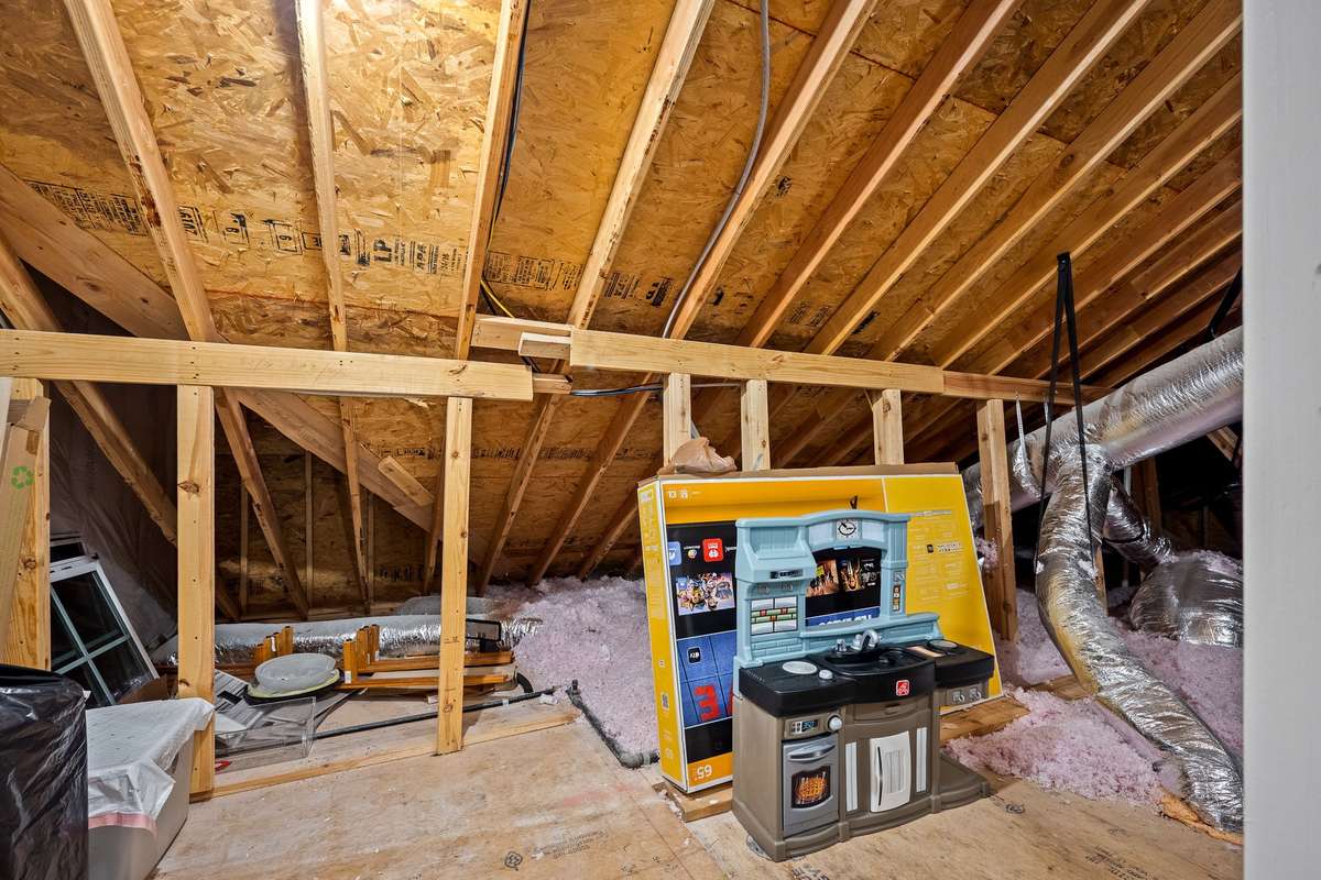 Another extra in this house is the walk in attic storage space.  So easy to store holiday decor or your other extras.