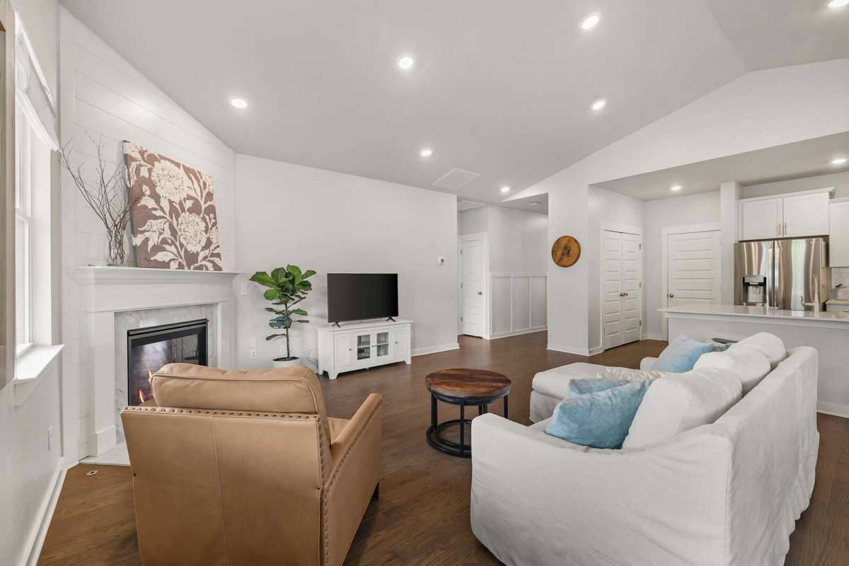 The primary suite is located to the far left