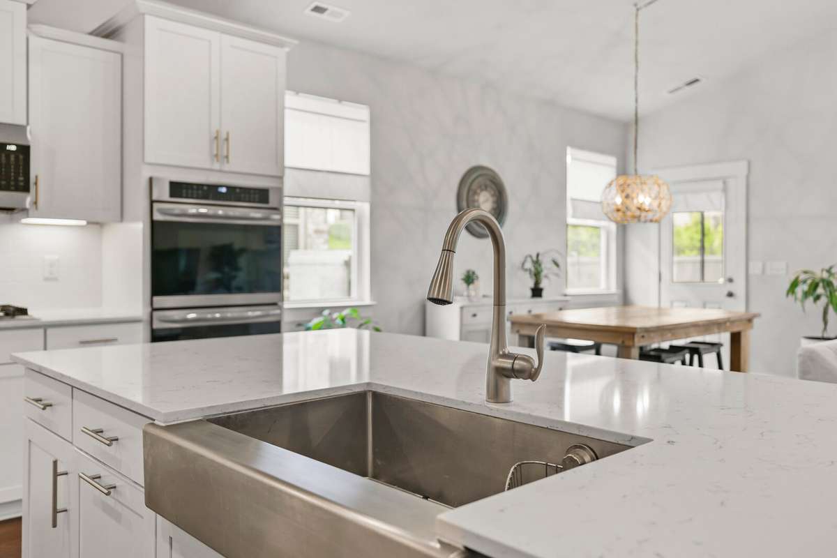 You'll enjoy the large SS farm sink