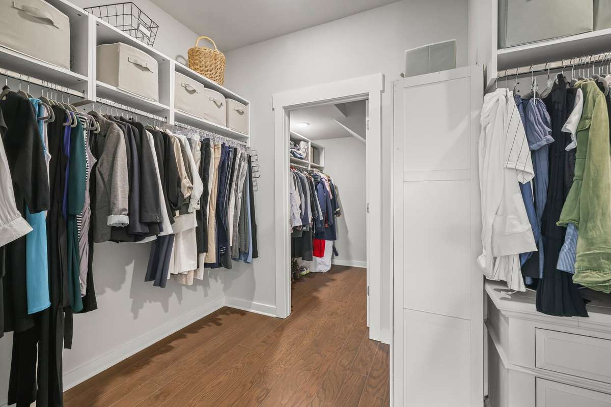 The owners added a bonus room of additional closet/storage area--