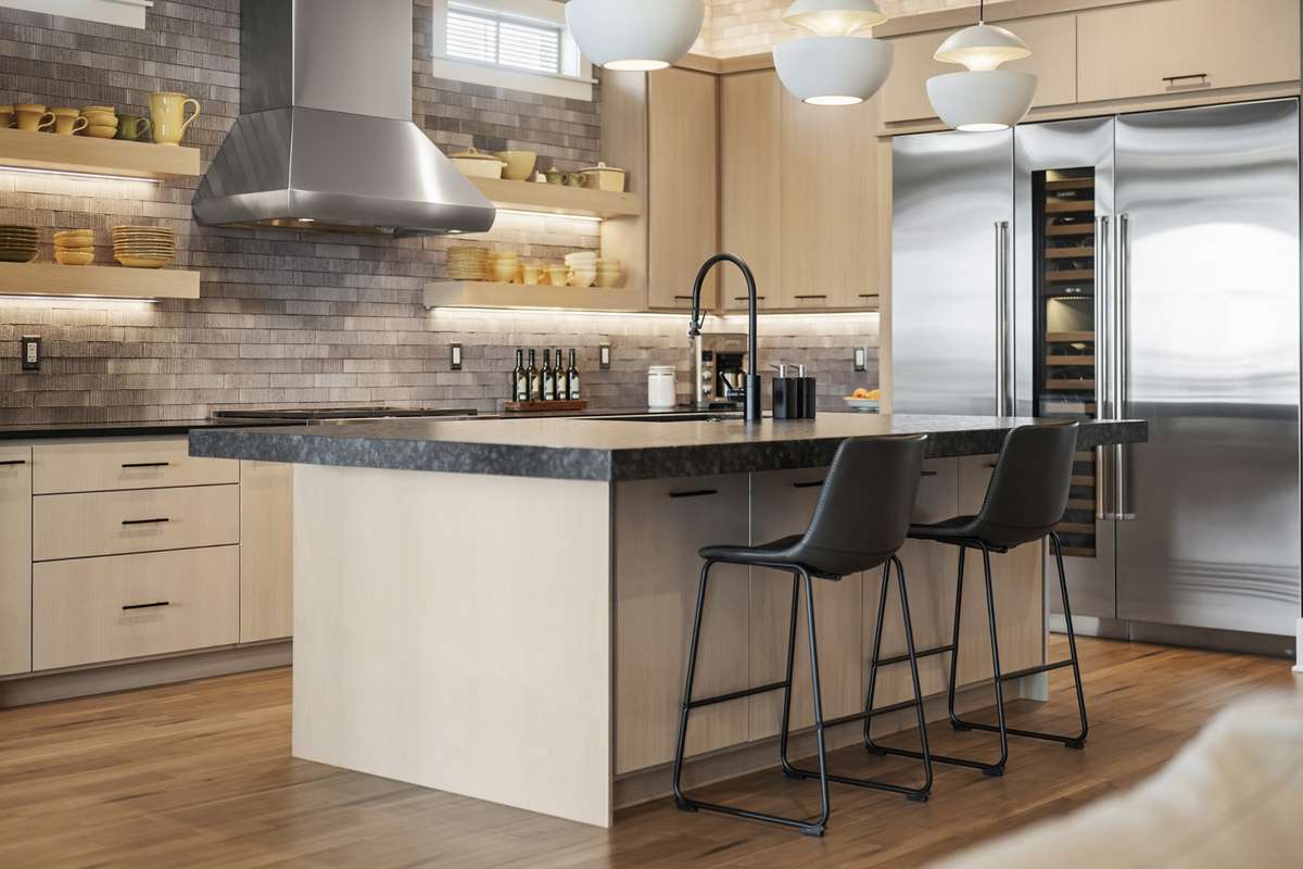 Expansive Island with bar seating-perfect for gathering, hosting, and everyday living.
