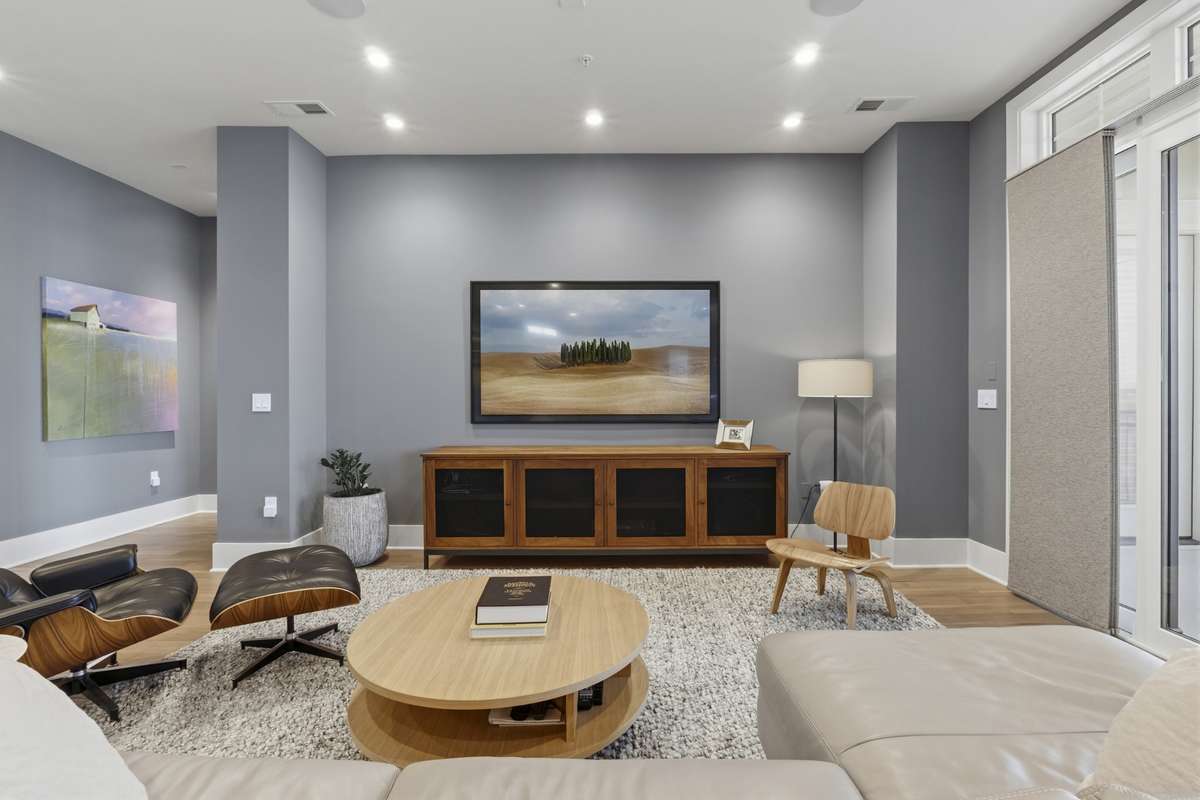 Clean, modern living space, designed for both comfort & entertaining.