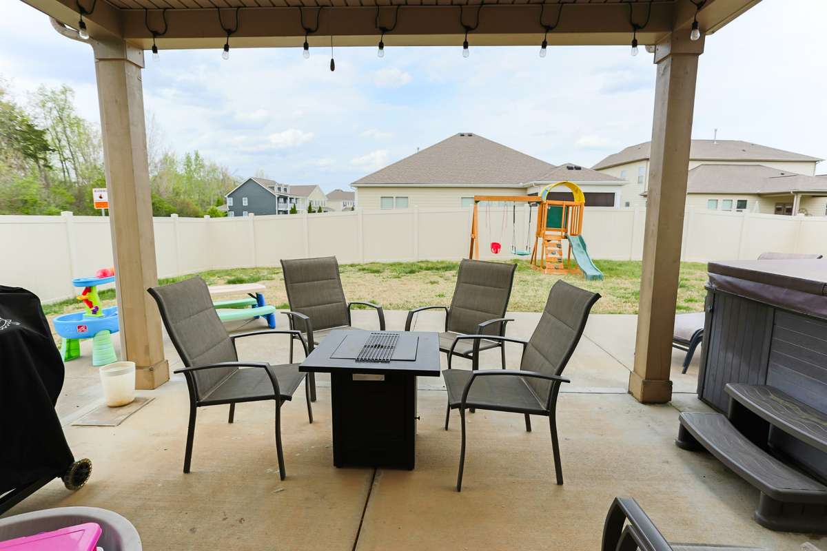 Covered back porch, tons of room to play & entertain!