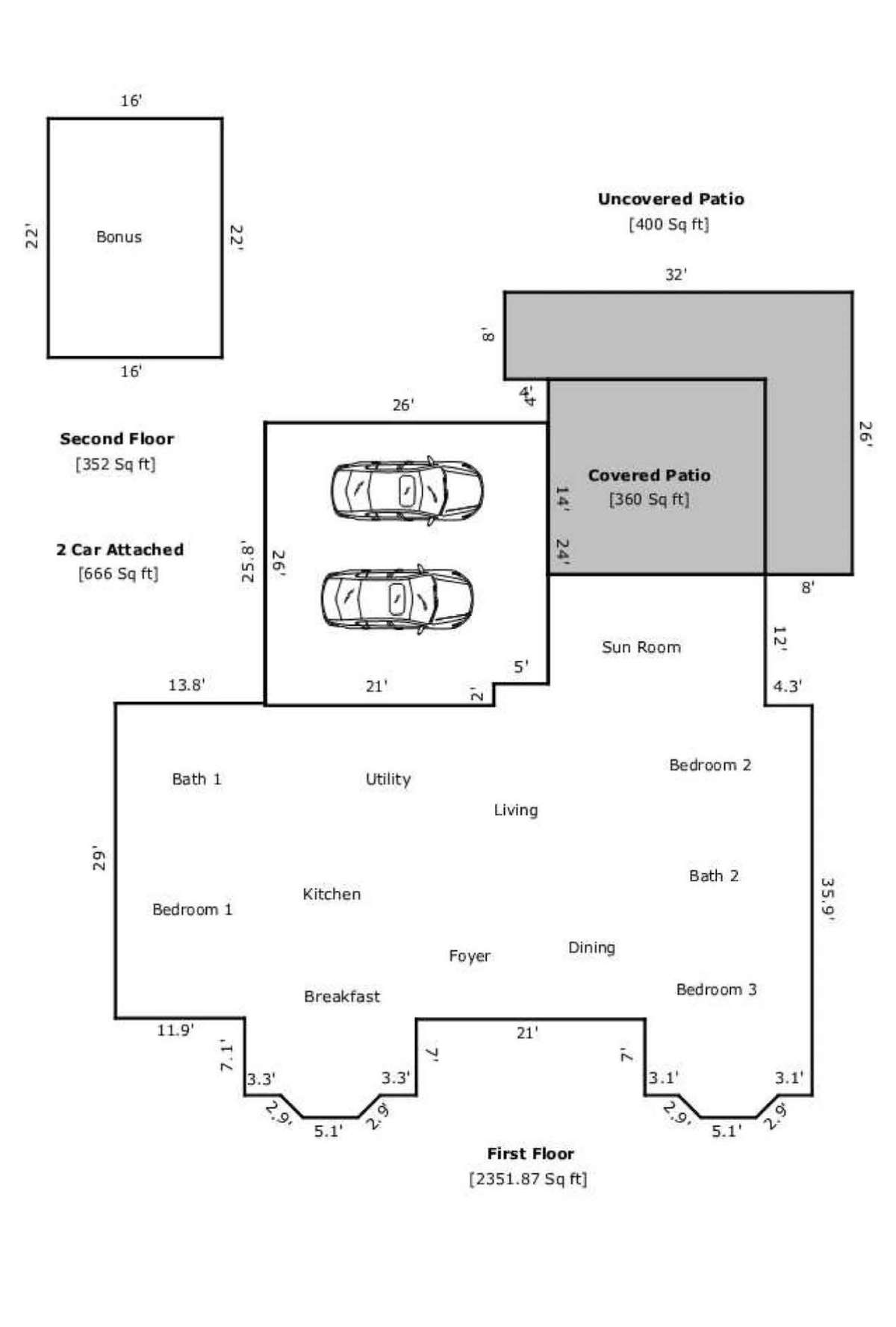 Floor Plan - Main Home