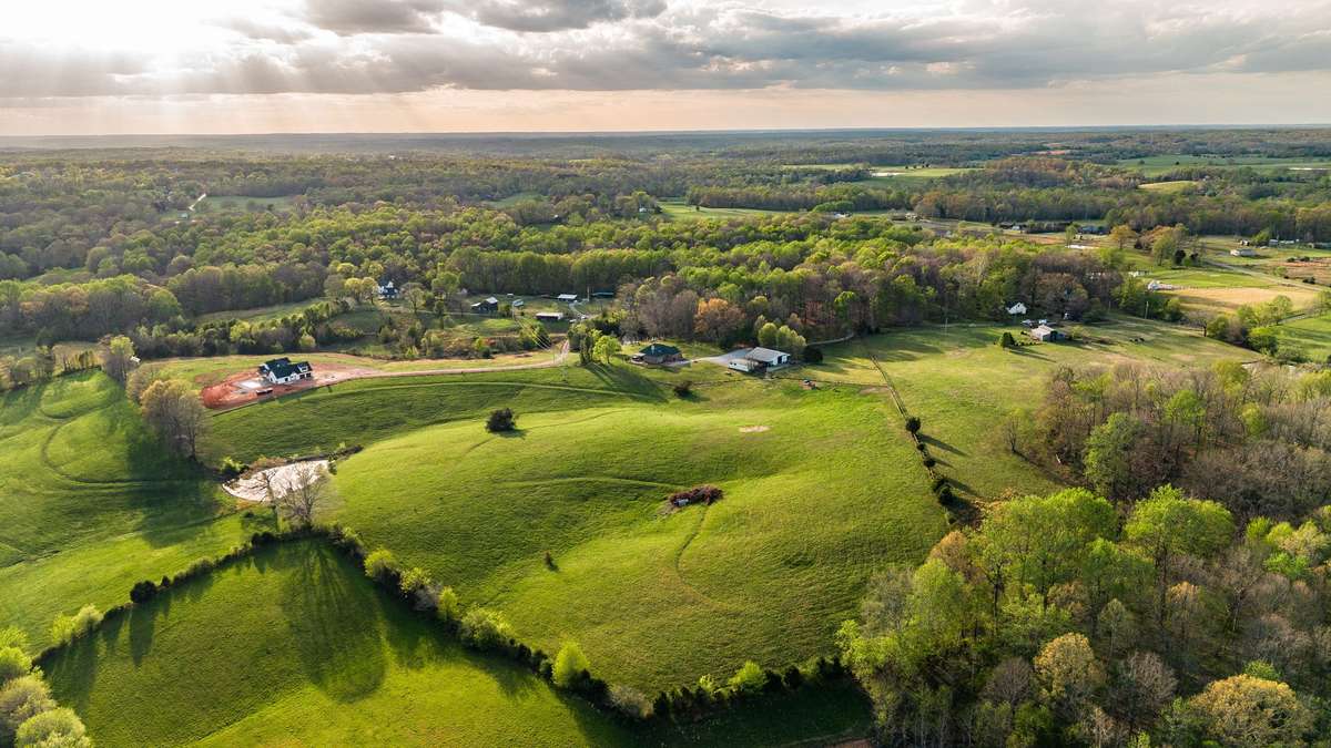 View of the green pastures and pond #2.