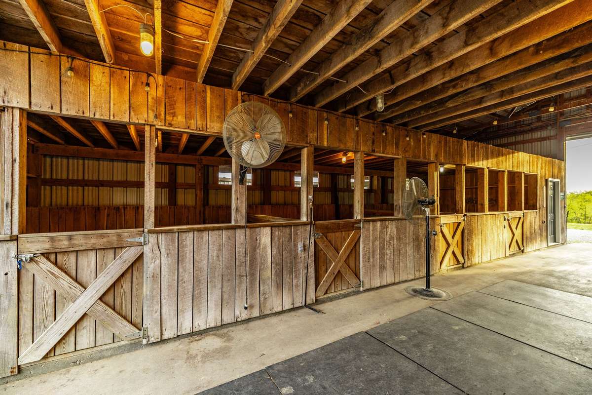 Inside the 50 x 60 barn.