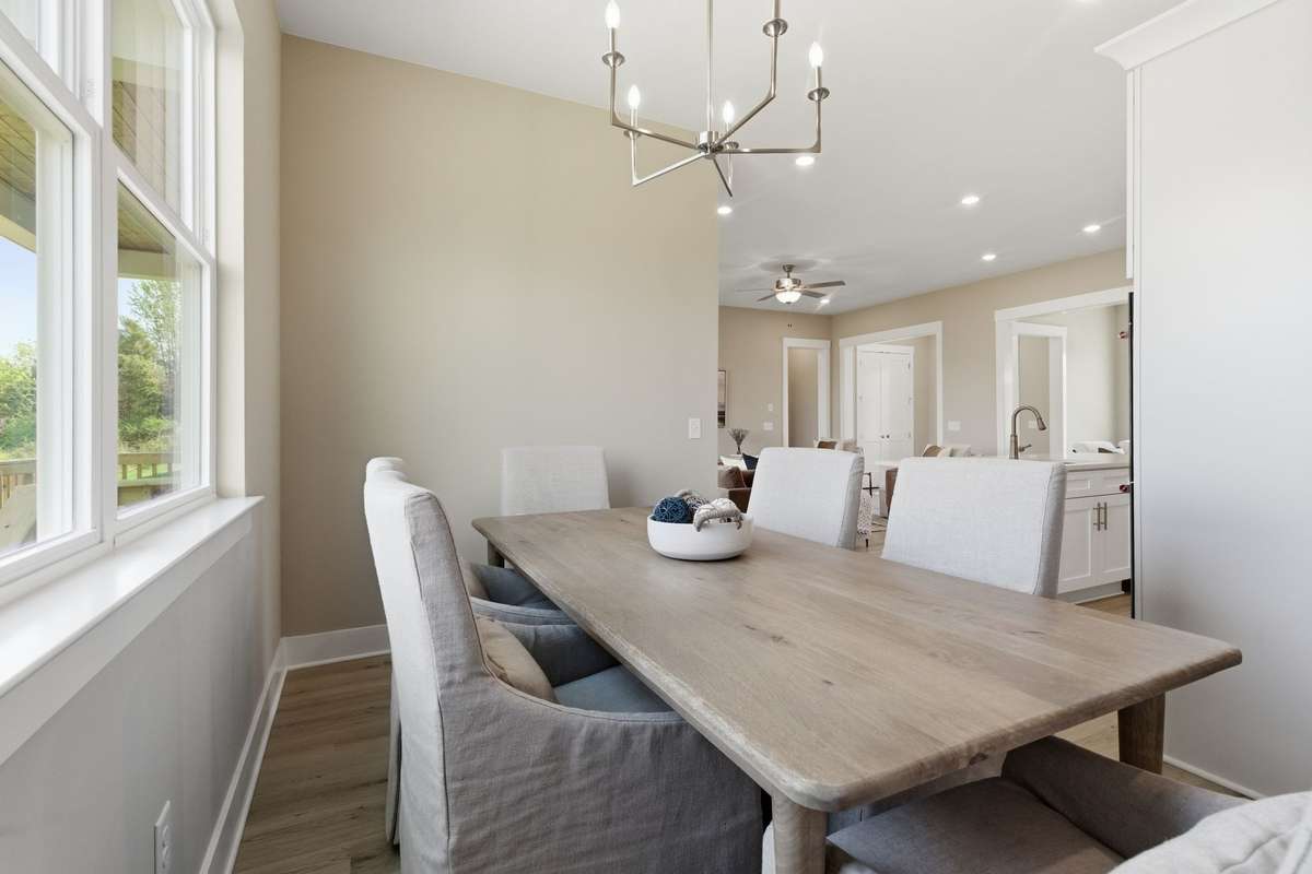 The breakfast nook is perfect for intimate dining.