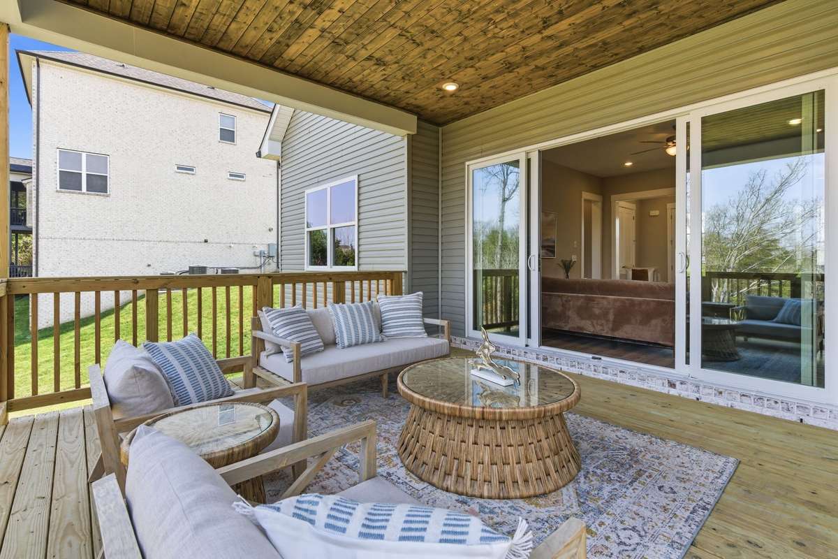 The expansive covered deck is a great place to relax and unwind!