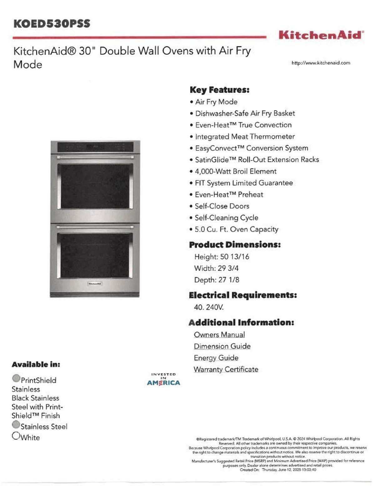 Upgraded Kitchen Aid Appliances Chosen for this home