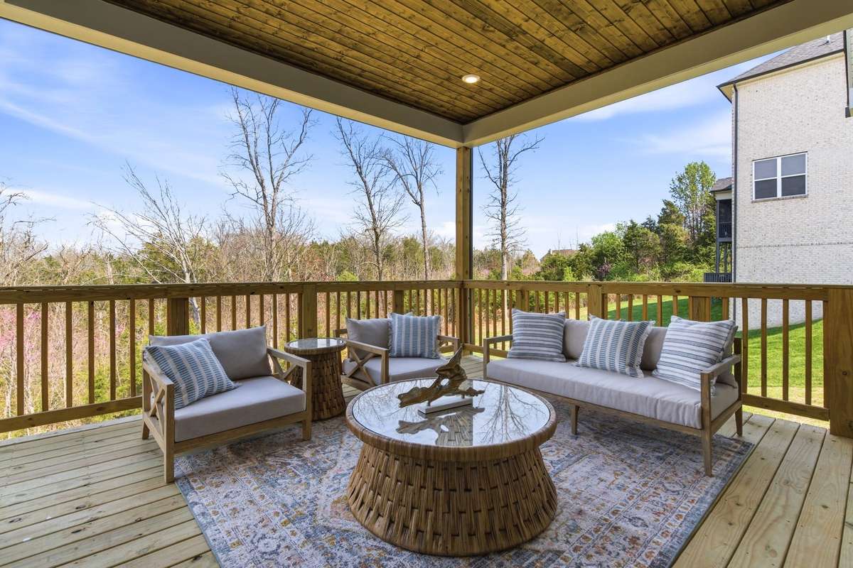 The expansive covered deck is a great place to relax and unwind!