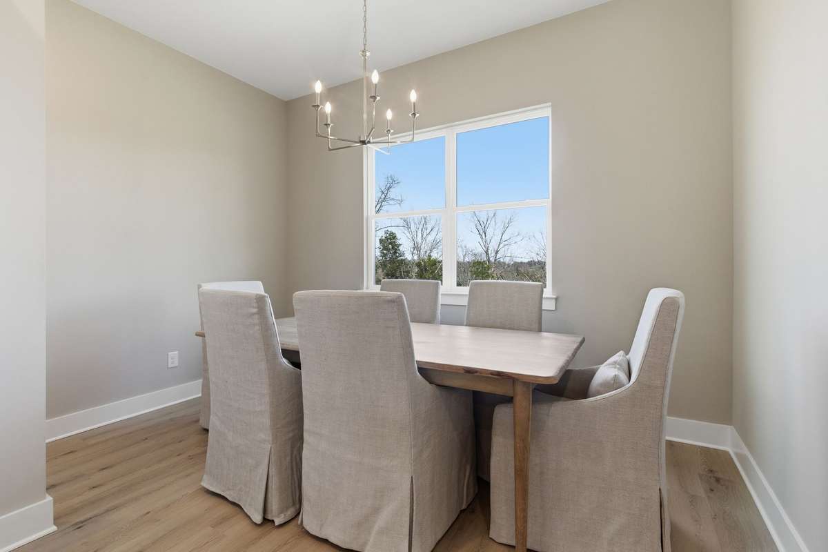 The breakfast nook is perfect for intimate dining.