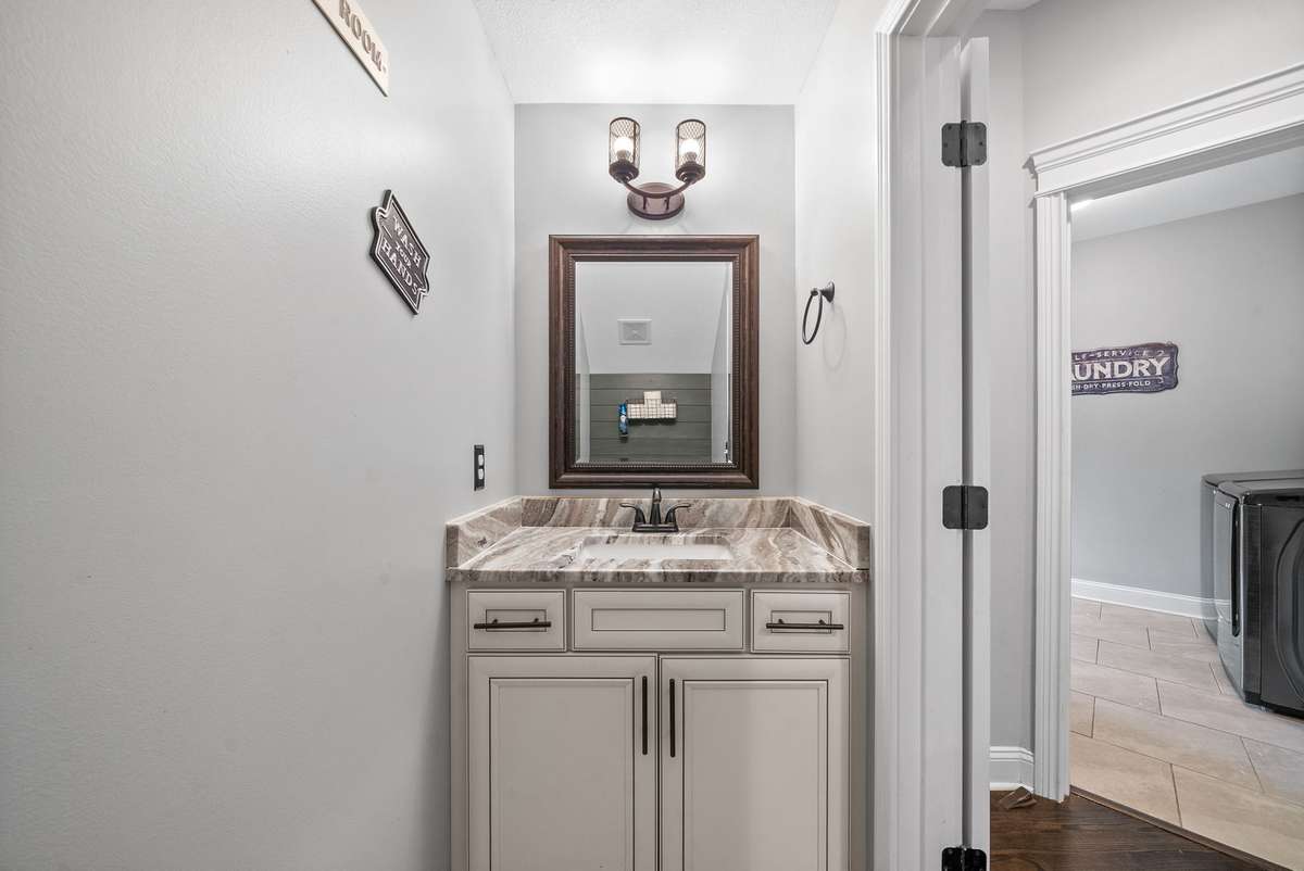 Main floor half bathroom