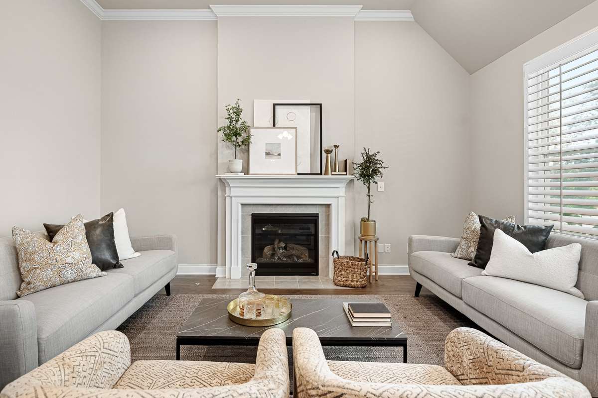 Great Room with vaulted ceilings