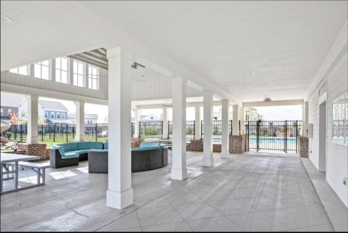 Open air cabana at the pool
