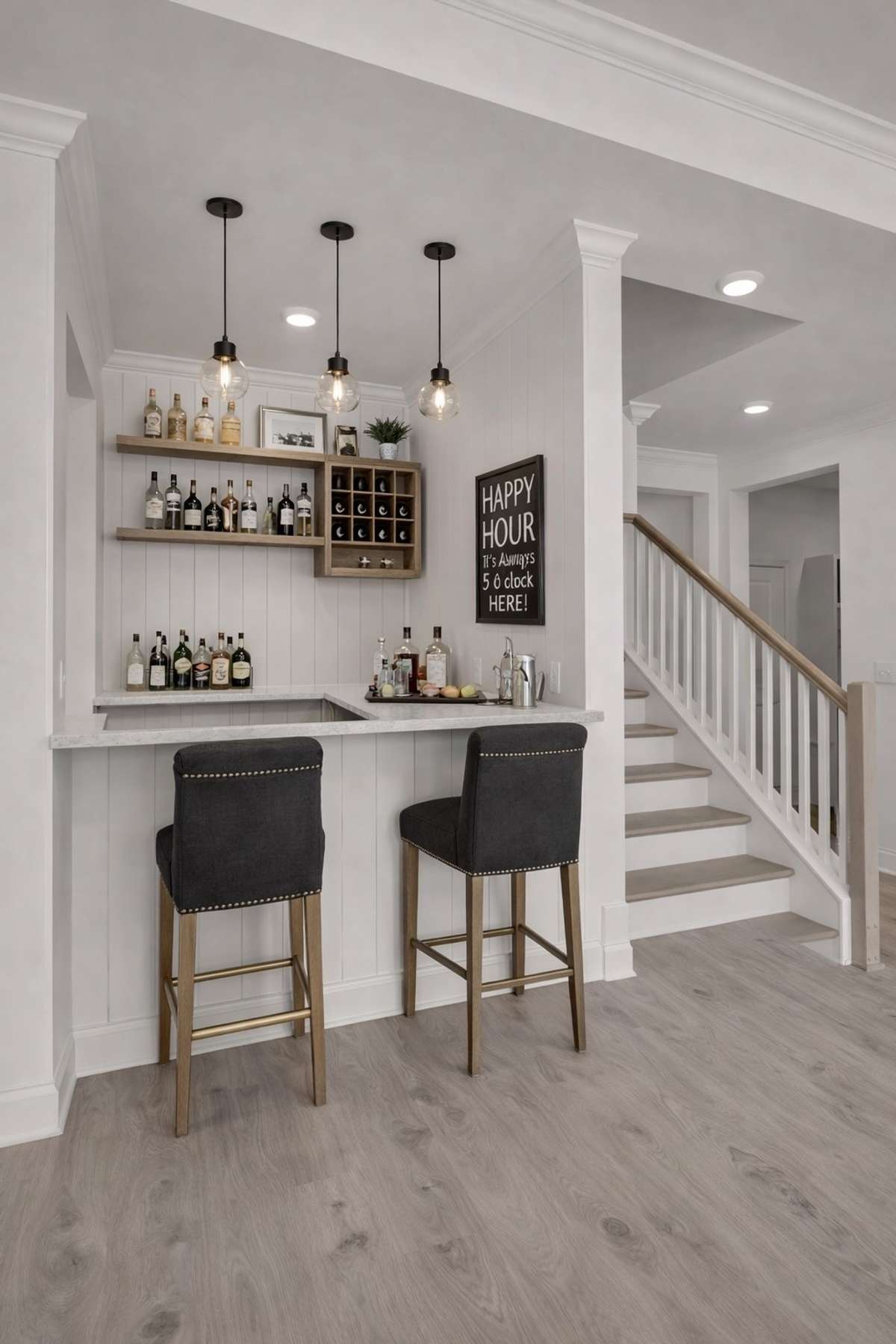 Virtually staged(and not perfect, but...) bar inspiration