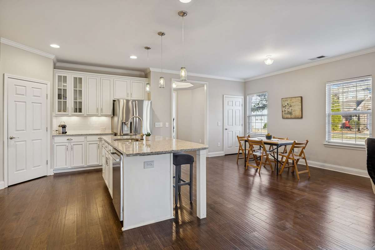 Functional layout with generous prep space and easy access to main living areas.