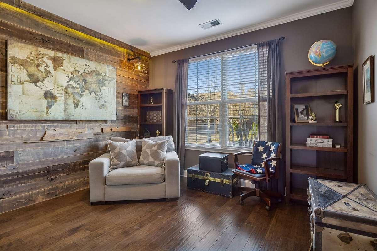 Versatile office with closet—potential for a 5th bedroom or guest space.