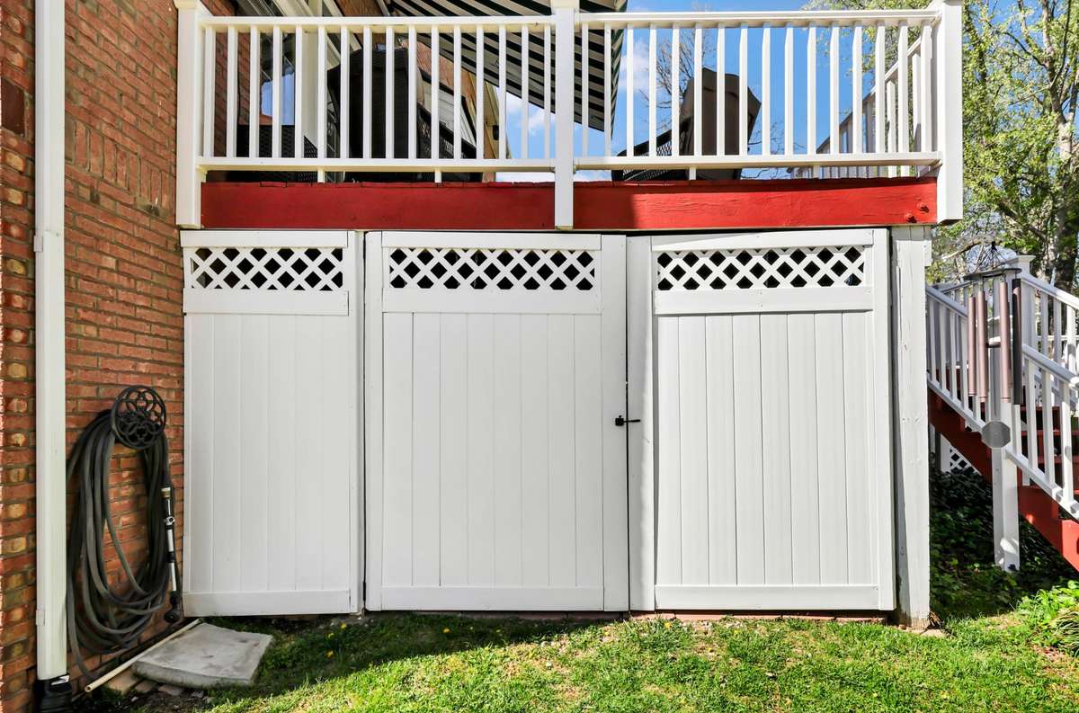 Additional storage under the deck area