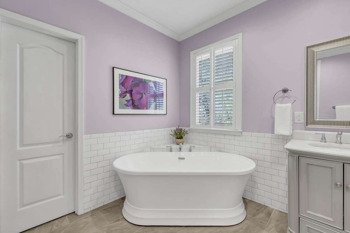 Unwind in the free standing tub
