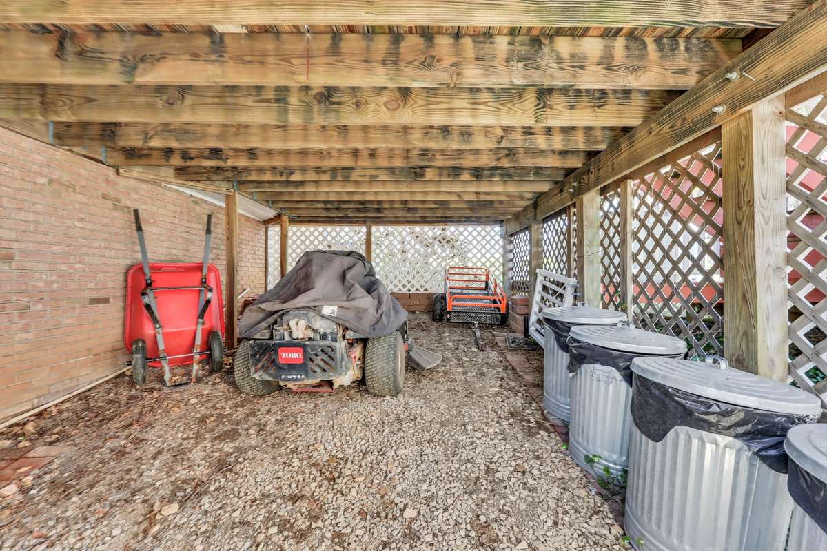 Storage area under the deck