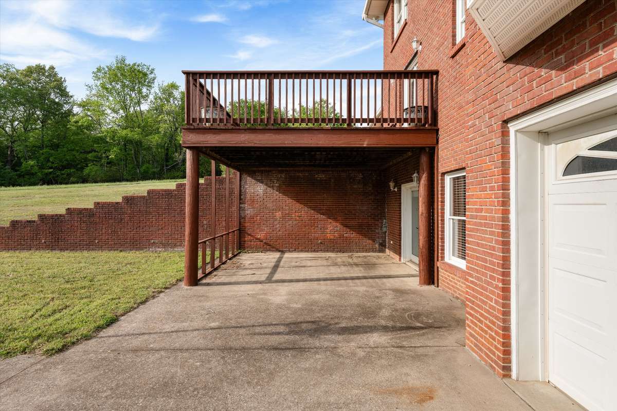 Back deck and covered porch
