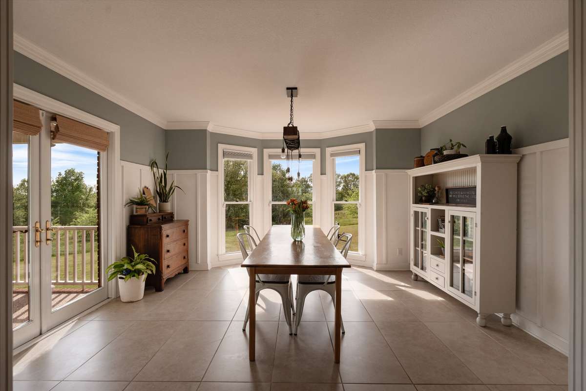 Light filled dining room
