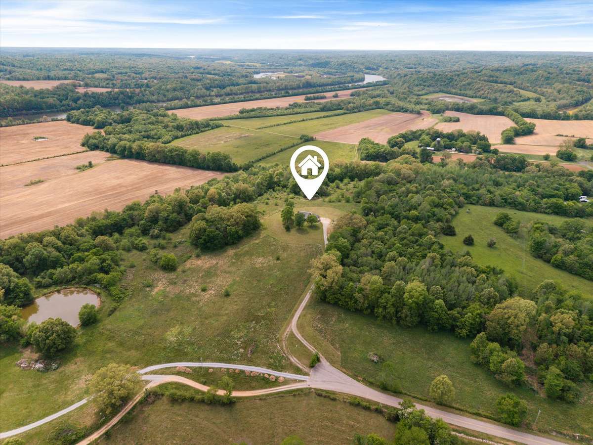 Farm land behind property backs all the way to the Cumberland River