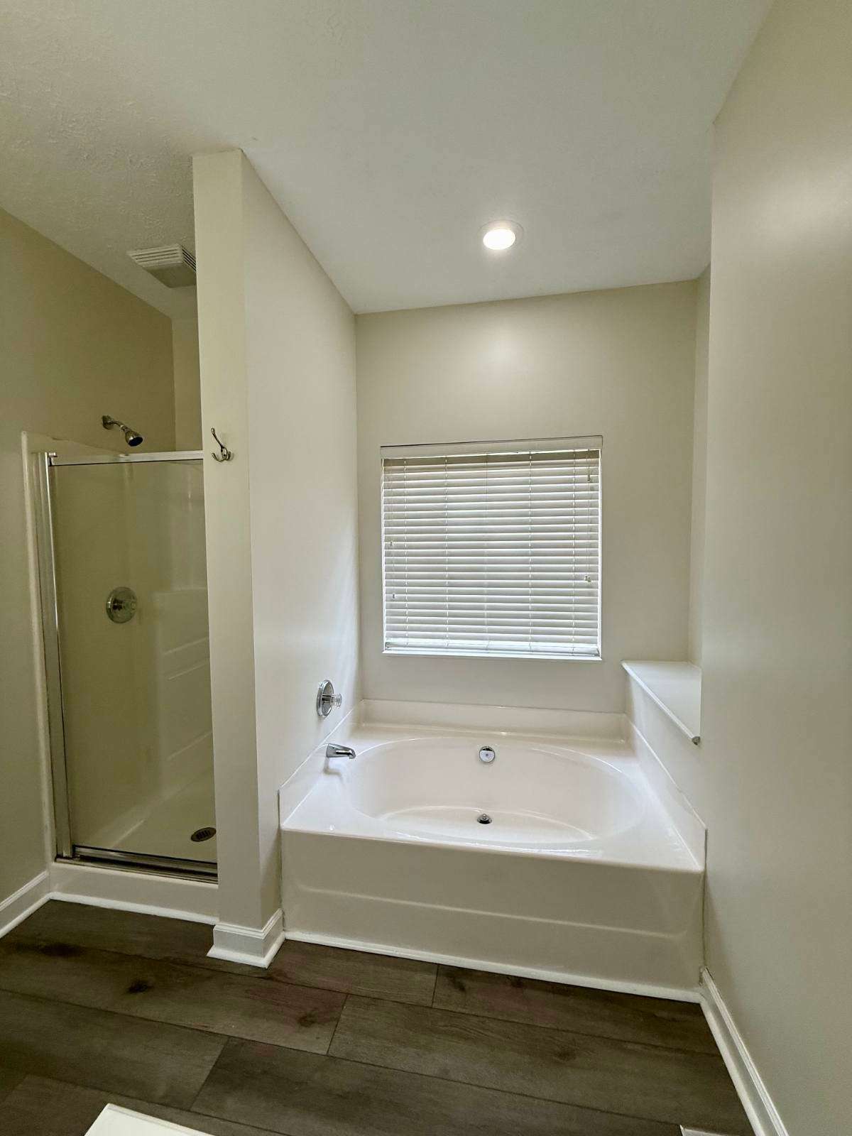 Master bath with seperate shower and tub