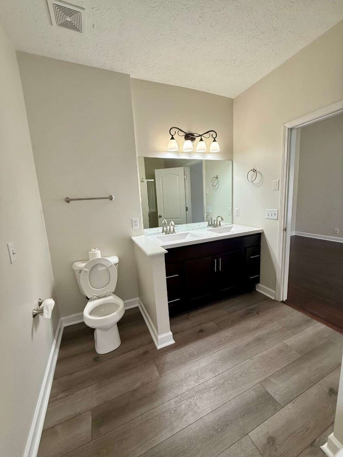 Master bath with double vanities