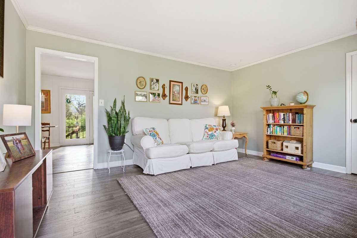 Walk into your cozy living area with newer vinyl flooring.