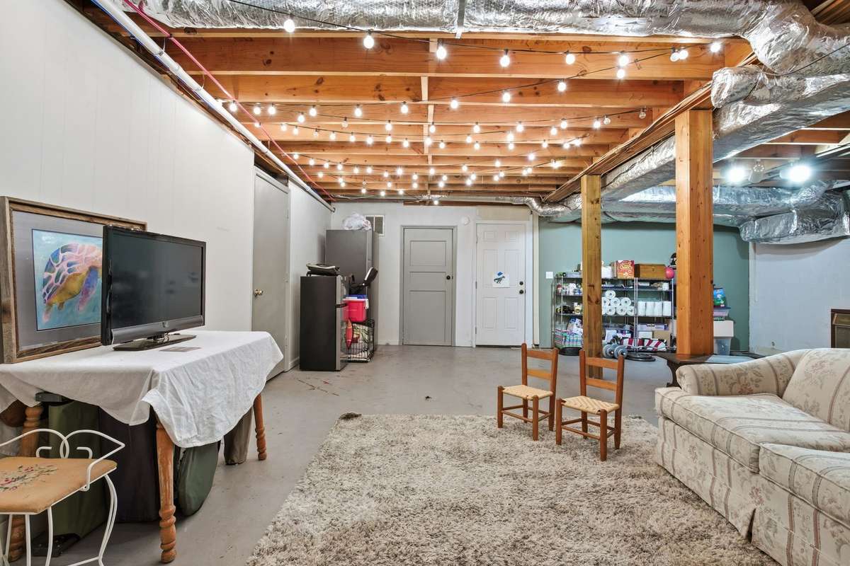 Teh spacious basement can be accessed through the garage. Plenty of room here for customization.