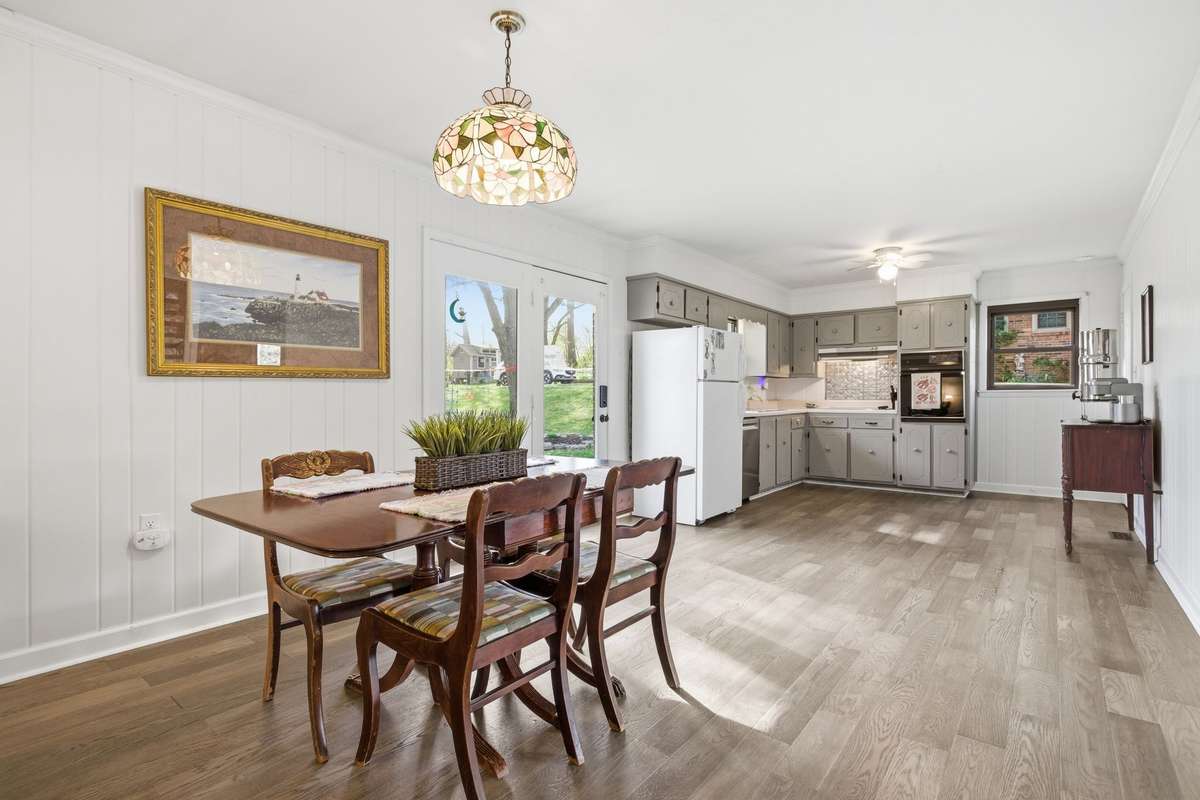 A view of the dining area.