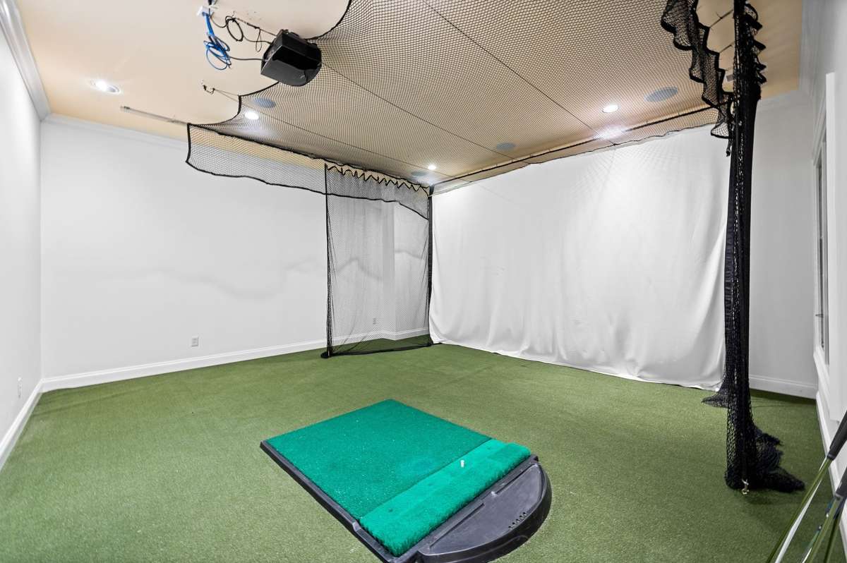 And a golf simulator (all components remain).
