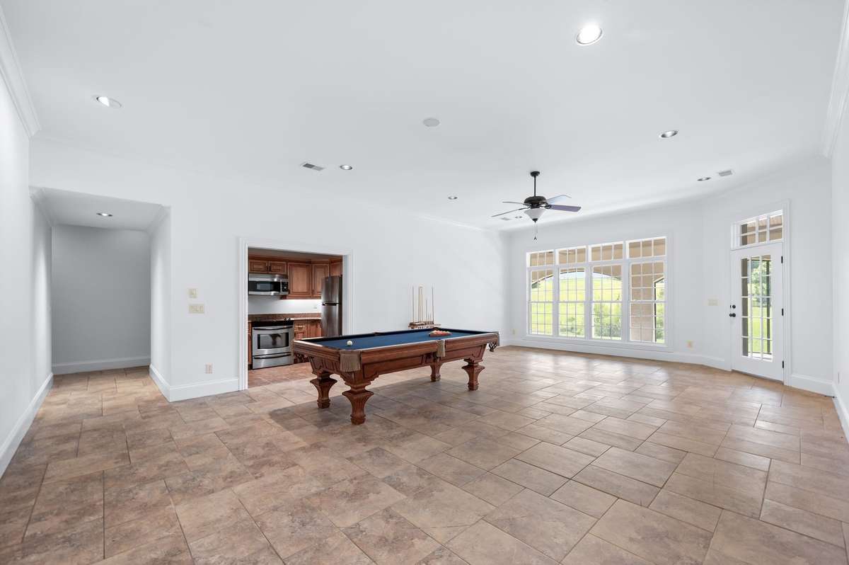And there is an enormous game room in the basement.