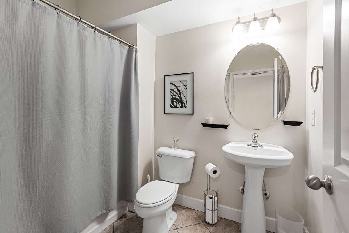Basement level bath