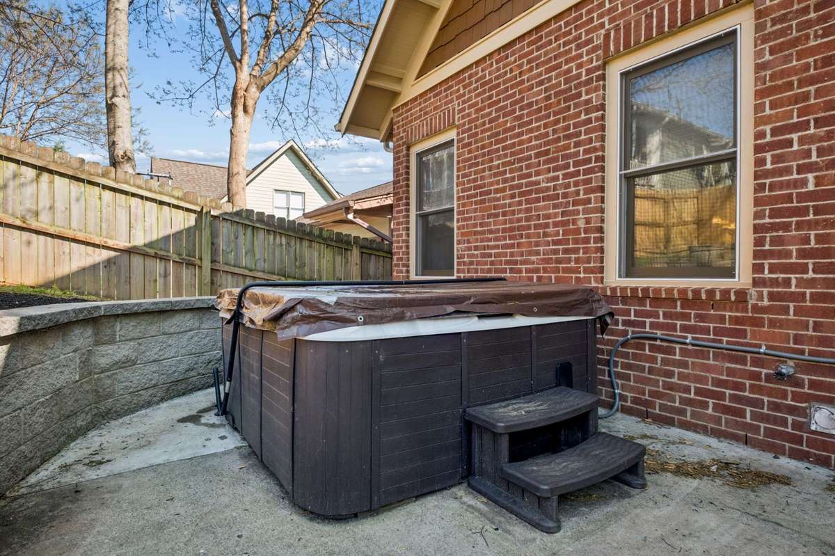 Hot tub remains with the property.